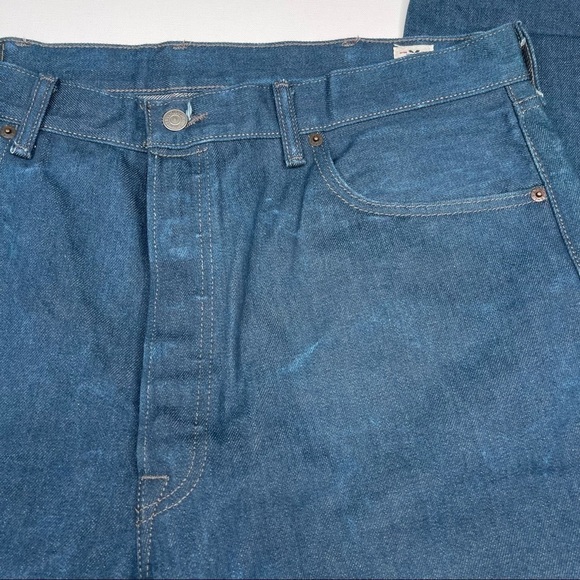 Levi’s Jeans Denim 501 Button Fly White Oak Cone Denim High Waist Straight Blue - Picture 5 of 14